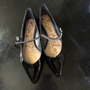 Sam Edelman Rally Flats - patent leather and rhinestones